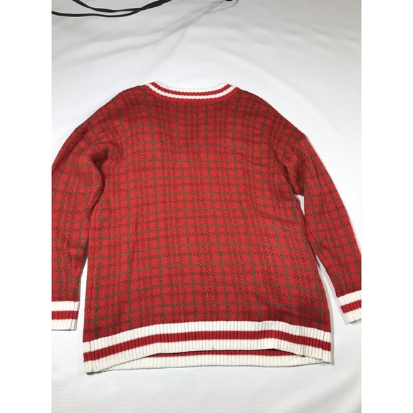 Joyland Womens Ugly Christmas Sweater Size Xl Red Stocking Sequins Santa - Picture 9 of 11